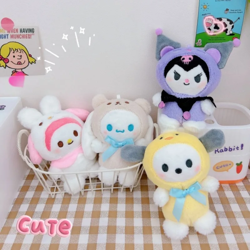 

2024 Sanrio Melody Kuromi Cinnamoroll Plush Keychain Dolls Toys Pendant Ornament Accessories Anime Kawaii Cute Gifts Wholesale
