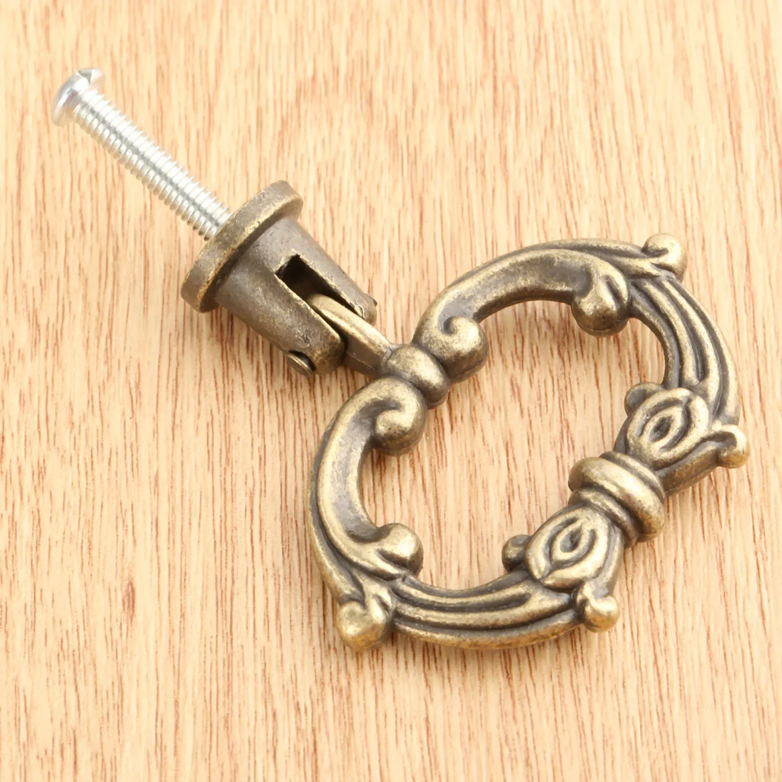 Furniture Handle 1Pc 47*42mm Antique Bronze Zinc Alloy Cabinet Knobs and Handles Kitchen Drawer Cupboard Door Ring Pulls Handle
