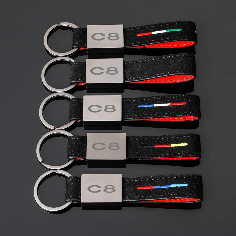 Portachiavi Auto In Pelle Scamosciata Per Citroen C8 Emblem C1 C2 C3 C8 C4L C8 Ds5 Xsara Vts Picasso Ds3 Jumpy Portachiavi Fibbia Accessori Auto