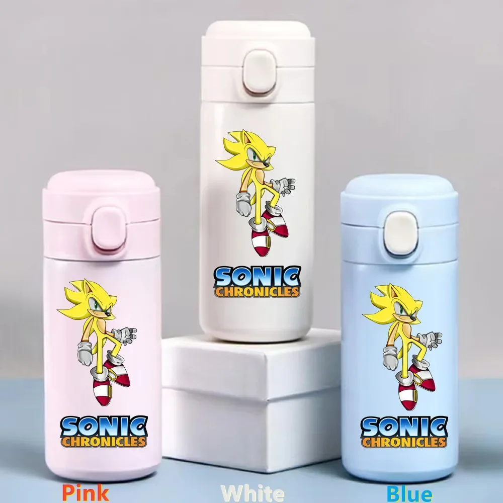 thumbnail image 1 of Taza de agua de acero inoxidable de la serie Sonic The Hedgehog, a prueba de fugas, termo al vacío, portátil, para viajes, taza para beber con dibujos animados para niños, regalo, 1 of 5