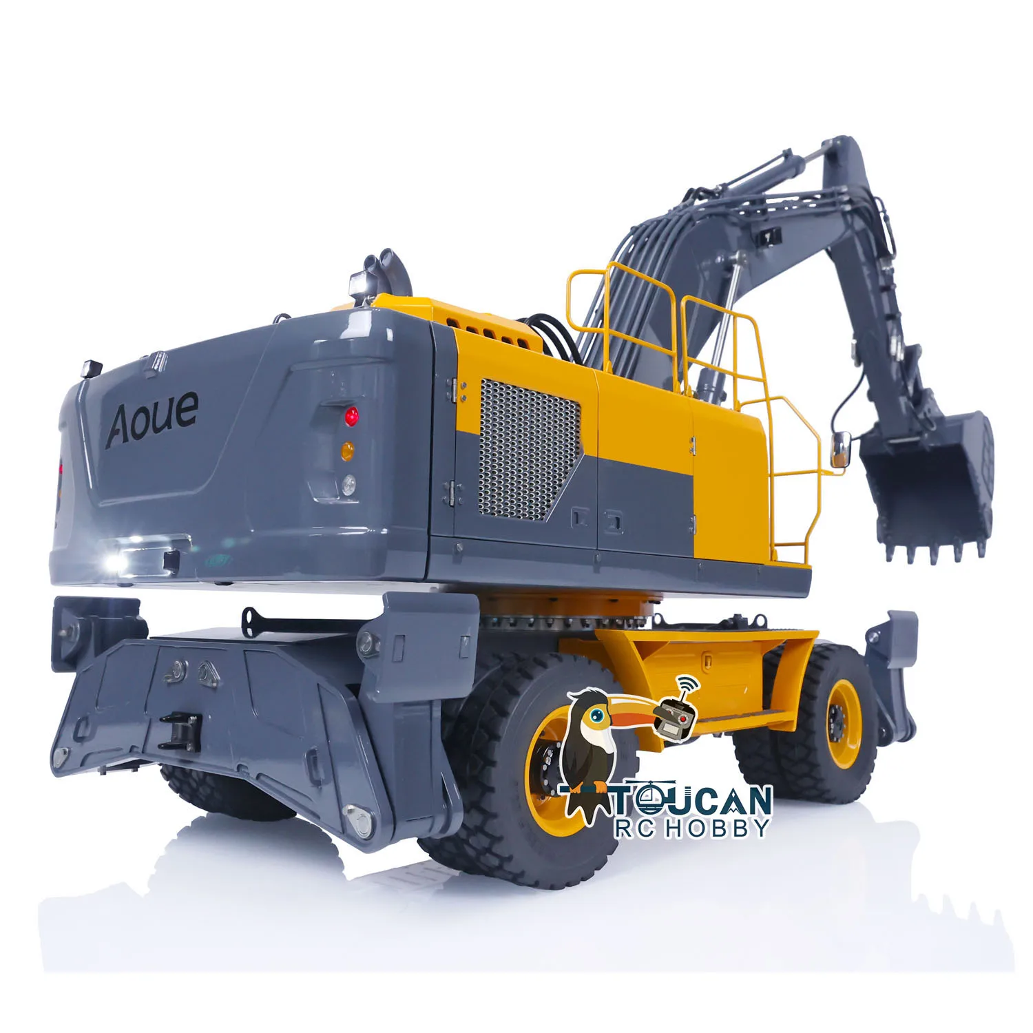 LESU ET30H RC Excavator 1/14 CNC Metal Hydraulic Wheel Digger Finished Remote Control Truck Sound Light Model Toys Gift THZH1185 2