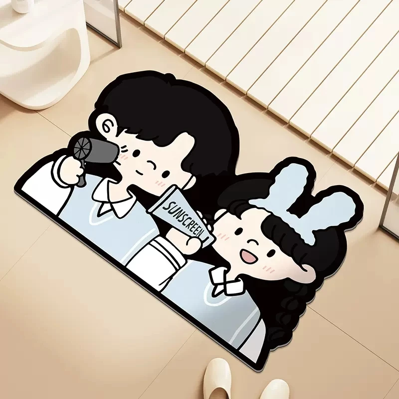 

Bath Mat Super Absorbent Quick Drying Foot Mat Bath Tub Kitchen Non Slip Carpet Home Decoration Door Mat Bathroom Accessories