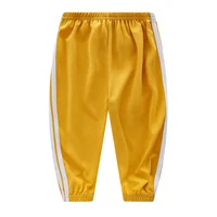 Summer Baby Boy Clothes Casual Children Girls Side Stripe Pants Kid Jogging Sports Patchwork Bottom Kid Fashion Tracksuits 2