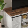TV Stand for 65 Inch TV, Entertainment Center with Storage Cabinets and Sliding Barn Doors, Mid Century Modern Media TV Table 4