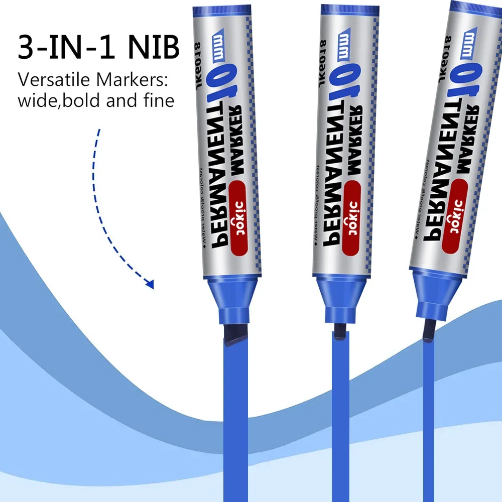 Color Marker Pens 1/4 Pcs Set Permanent Waterproof Ink Thin Nib Crude Nib