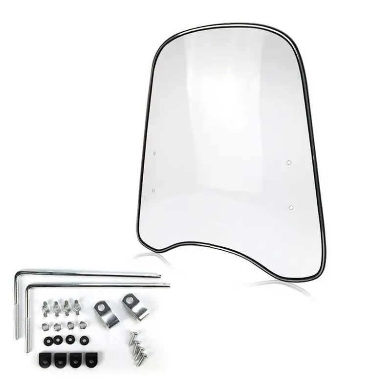 

Universal Motorcycle Windshield Clear Large Windscreen Compatible With Motorcycles Electric Cars Scooters And More Accessories