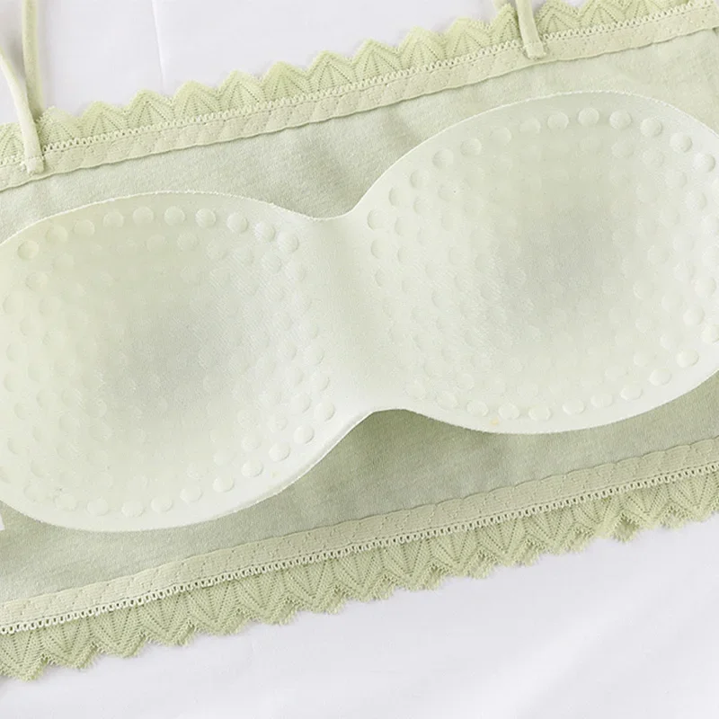 Women Lingerie Bra Lace Camisole Tops Women Tube Tops Women Tube Tops Sexy Lace Sunflower Sling Wrapped Chest Padded Crop Top Summer Underwear Bra Spaghetti Strap Ladies Bralette Top