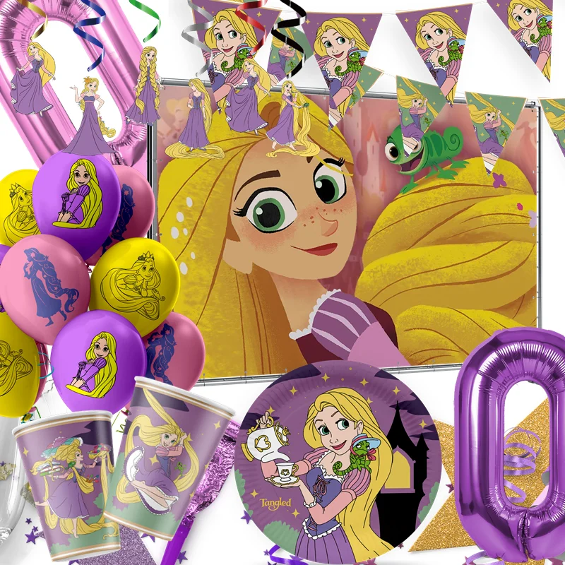 Disney Tangled Rapunzel Princess Party Birthday Supplies Decor ...