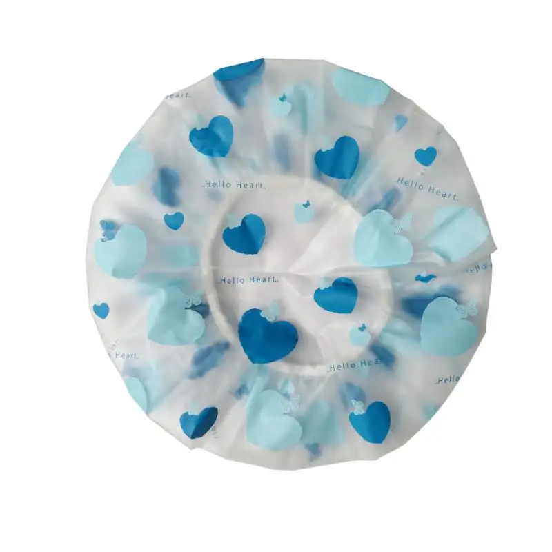 Bashroom Shower Cap Waterproof Thicken Elastic Bath Hat Dustproof Cap Hair Salon Bashroom Supplies Shower Caps Random Pattern 6