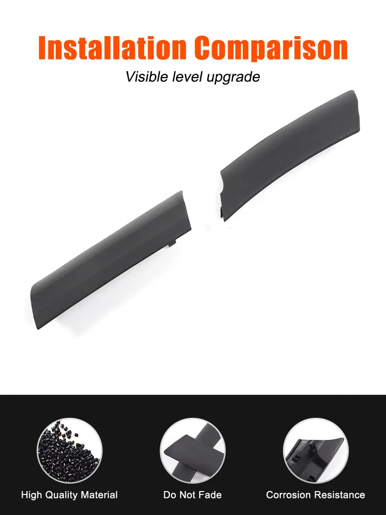 Für Fiat 500 2010-2024 ABS Schwarze Auto-Frontscheiben-Untere Wasserkanal-Abdeckplatte Auto-Zubehör (Ersatzteile) – Detail 2