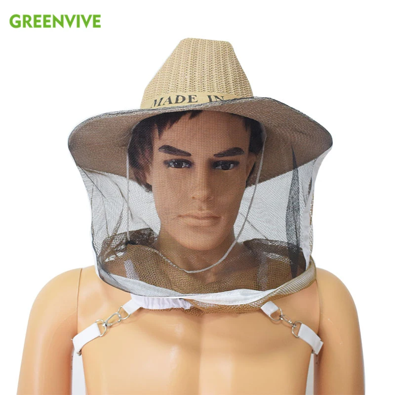 Beehive Beekeeping Cowboy Hat Anti Bee Mosquito Bee Insect Net Veil Head Face Protector Beekeeper Equipments