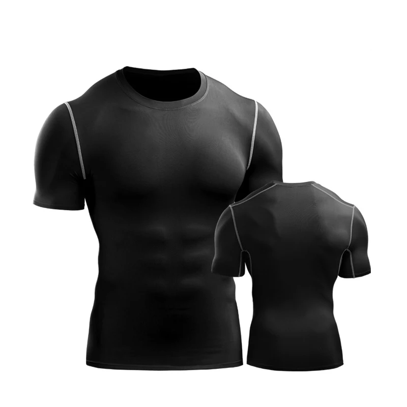 Compression T Shirt Men Short Sleeve T Shirts Running Tights Sports Thermal Muscle Underwear Fitness Gym Clothing Jerseys Jacket Tops