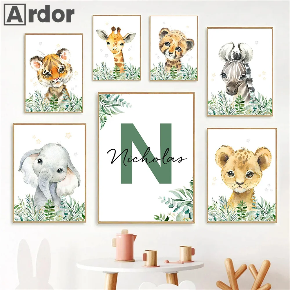 Cute Animal Poster Decoration Bedroom Wall Canvas Painting Baby Room Personalised Gifts Baby Kids Bedroom Pictures Home Decor wall decor tapestry aesthetic room decoration home oil painting tapries headboards tapestries kawaii decors bedroom decorations