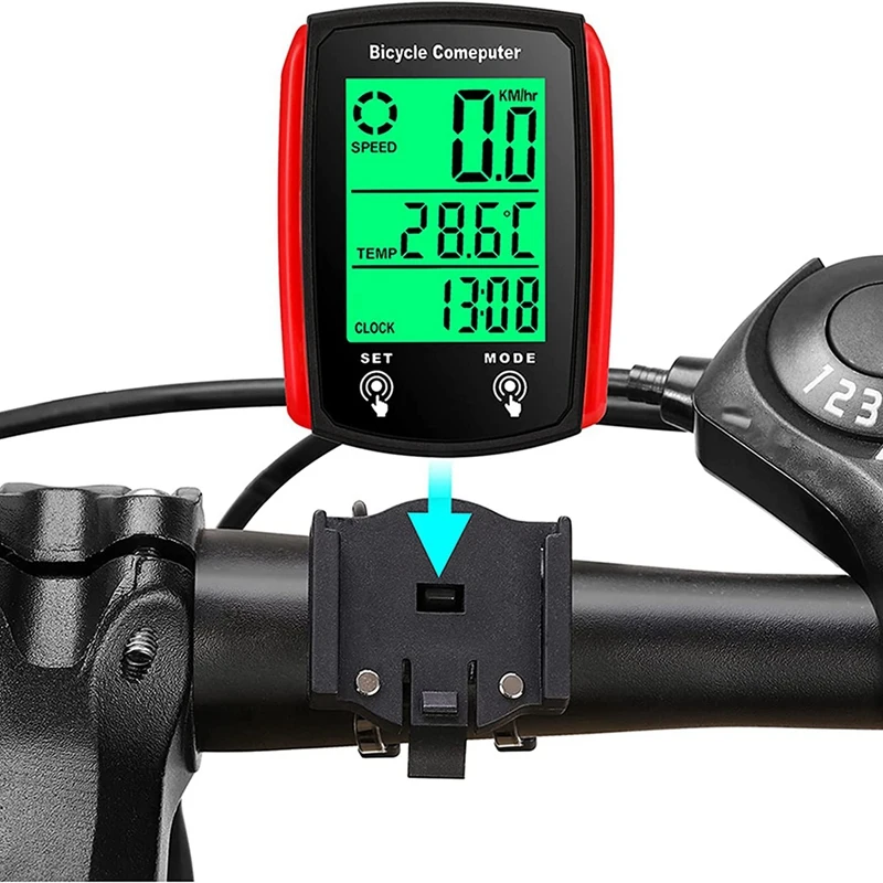 Bike Computer,Waterproof Wired Bicycle Speedometer Odometer Cycle Computer LCD Display,Electric Bike Control Panel