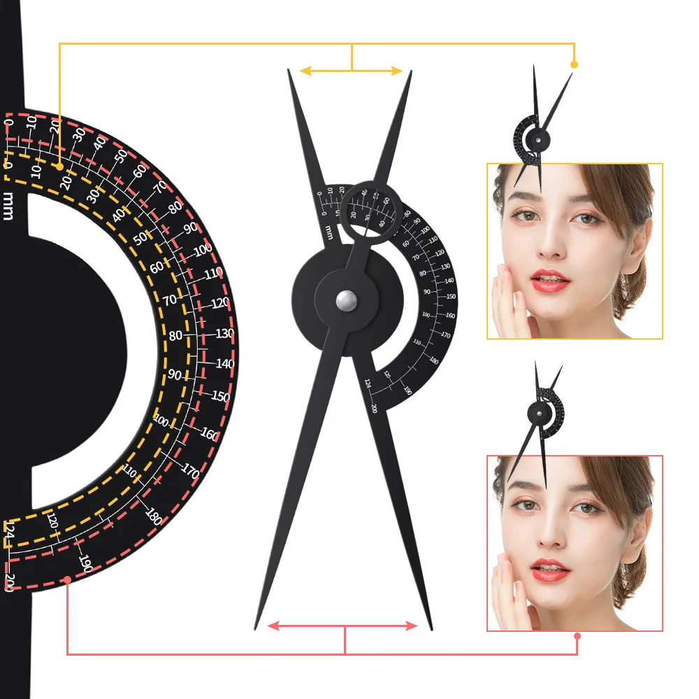 

Tattoo isometric scale tattoo eyebrow measuring tool eyebrow ruler three-point positioning balance ruler marking