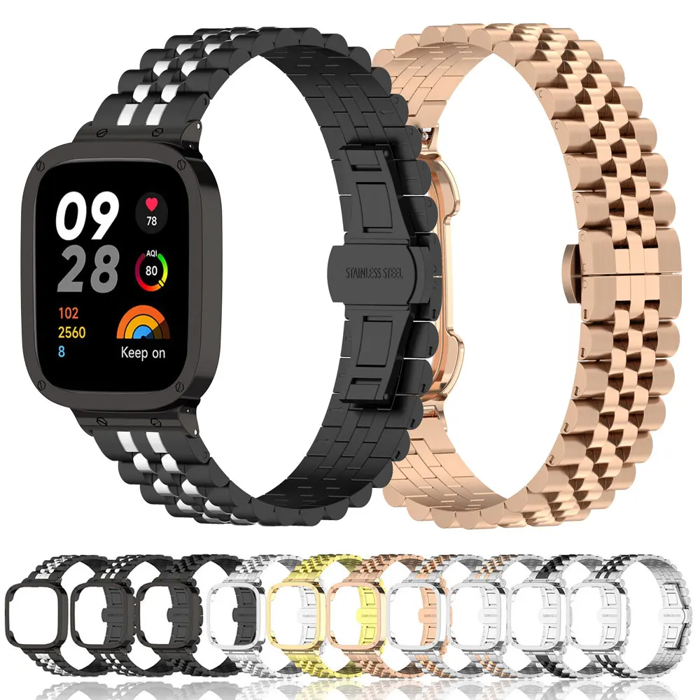 

Ремешок из нержавеющей стали для часов Redmi Watch 3 Xiaomi Watch Lite 3, металлический браслет для наручных часов, аксессуары для смарт-часов