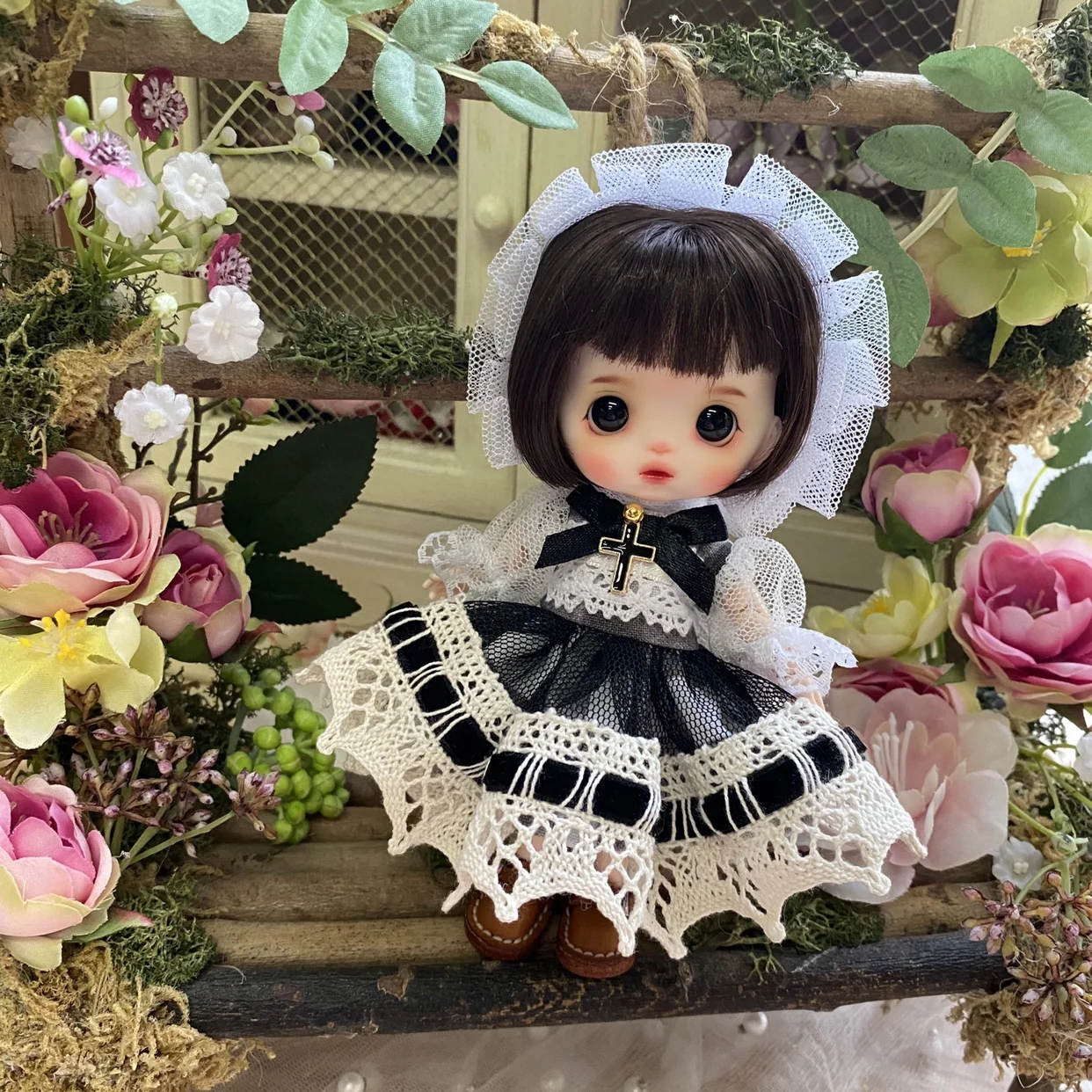 

BJD doll clothes for 1/8 OB11 size cute fashion multicolor doll dress doll accessories