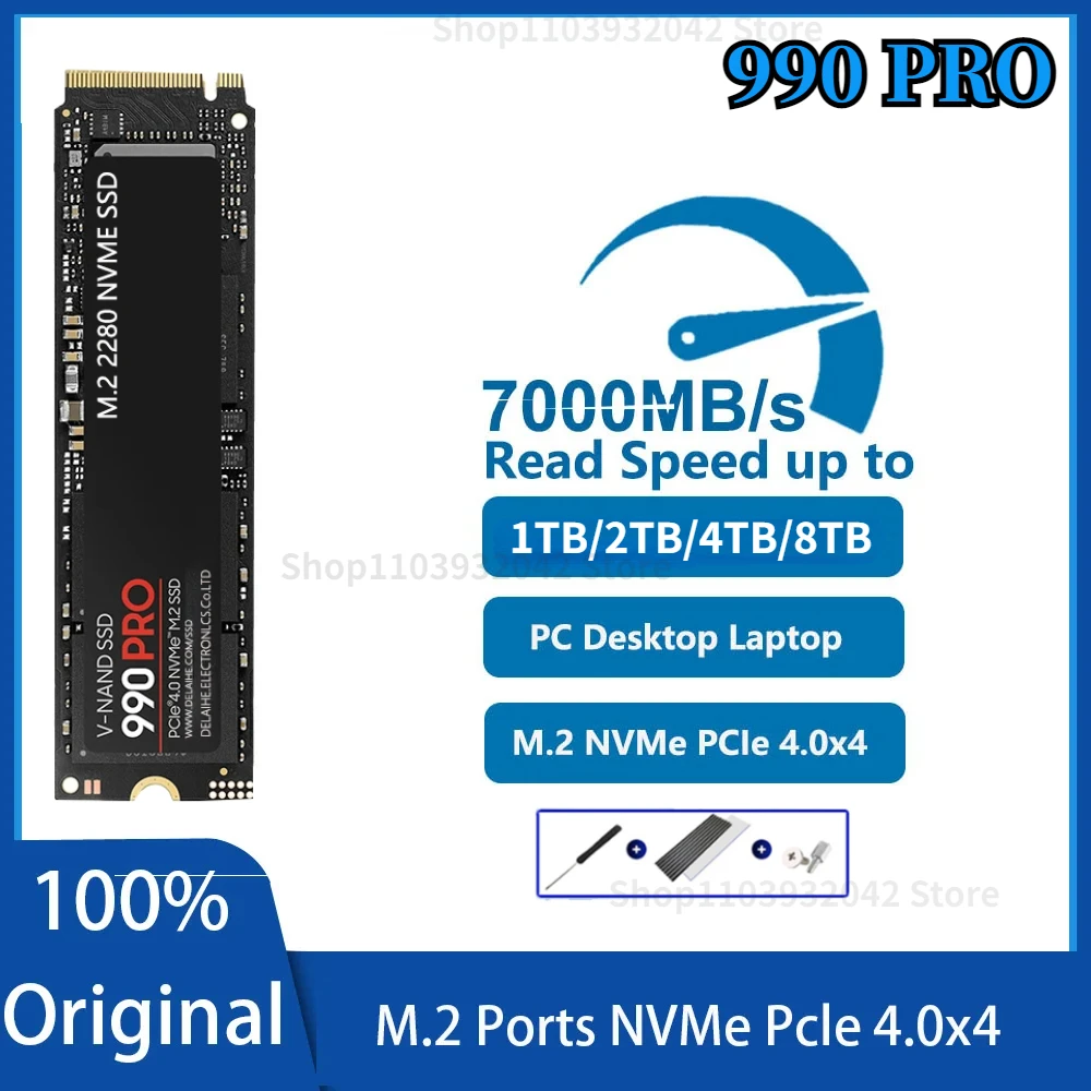 

8TB 4TB PS5 M2 1080 PRO SSD 1TB Internal Solid State Drive Hdd Hard Disk 990 PRO NVME M.2 2TB for Laptop Computer Sata Hard Disk