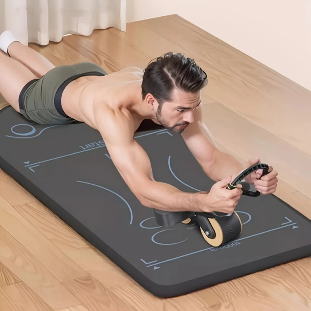 Yoga Mat With Scale Non Slip Eco Friendly Fitness Exercise Abdominal wheel Mat Workout Mats For Home Fitness Equipment