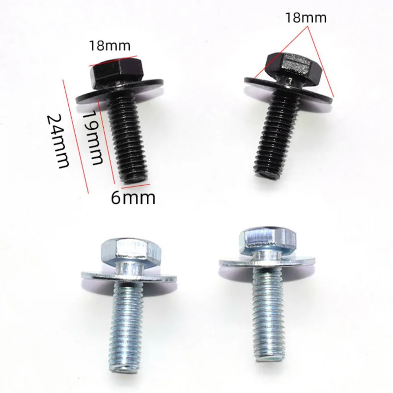 10pcs 자동차 바디 볼트 M6 엔진 커버 언더 트레이 스플래시 실드 가드 범퍼 펜더 라이너 리테이너 패스너 리벳 나사 6mm 8.8