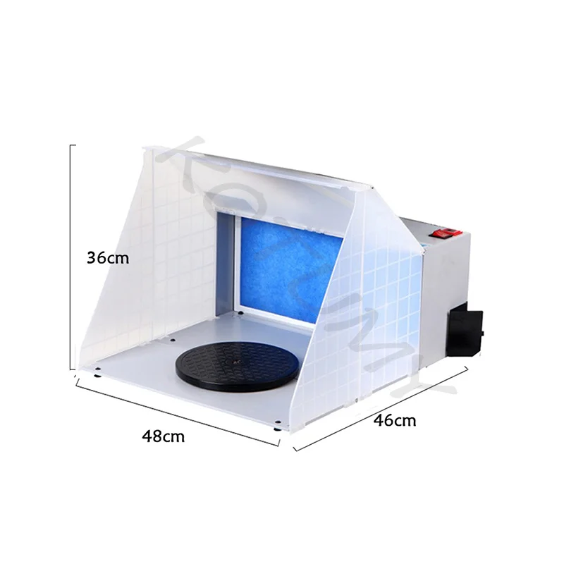 Paint Booth for Model Crafts Painting Sturdy Spray Booth Exhaust Fan Baking Paint Sealing Fan