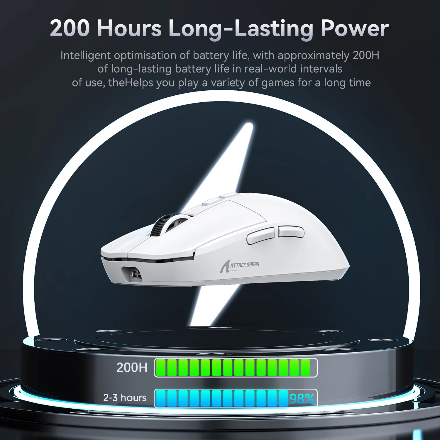 Gaming Mouse Attack Shark X6 PAW3395 Bluetooth Tri-Mode Connection RGB Touch Magnetic Charging Base Macro