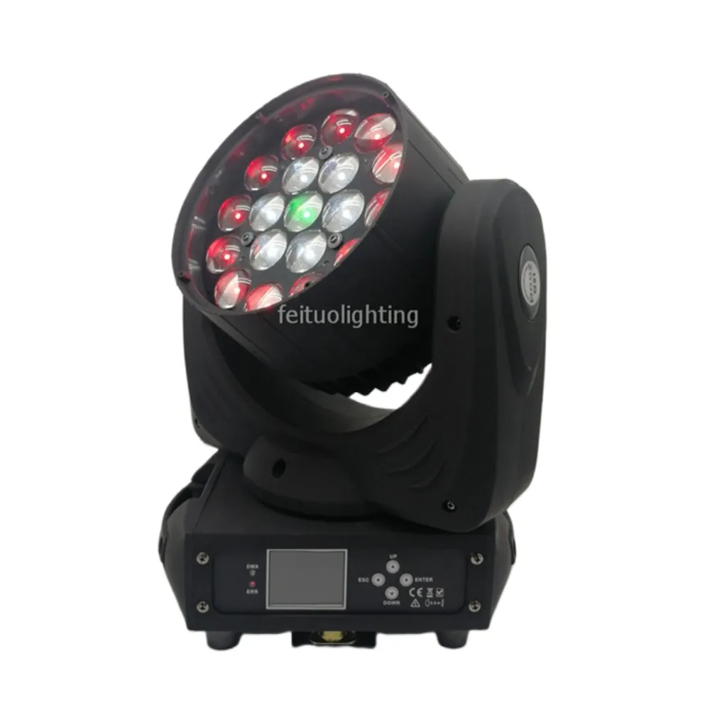 

1PCS 19x15w rgbw 4 in 1 ring control led zoom moving head dmx light beam moving head light