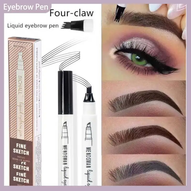 MENDSMAN Eyebrow Tattoo Pen Waterproof 4 Points Eyebrow Pen Long Lasting Liquid Brow Pencil Natural Female Makeup Eyebrow Pencil