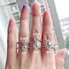 NKHOG Real 3 Carat Moissanite Rings For Women 925 Sterling Silver Classic 6 Claws Engagement Band Jewelry Romantic Wedding Ring 3