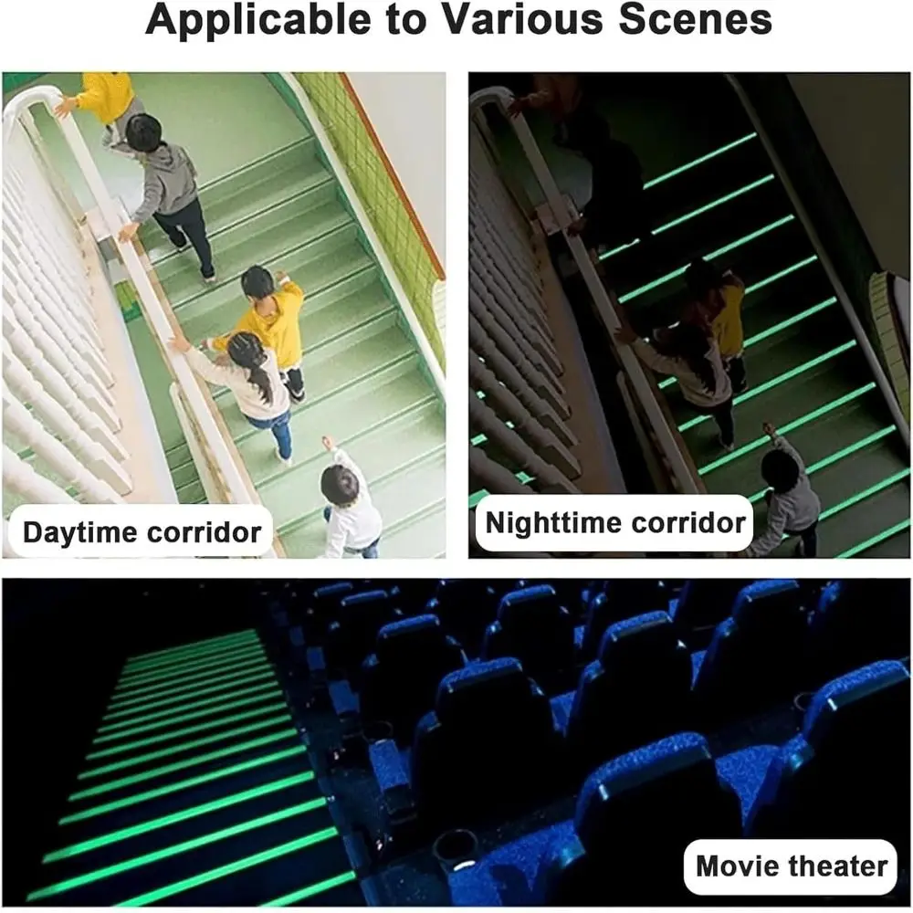 NEW PVC Staircases Anti Slip Strips Reflective Self Adhesive Stair Treads Waterproof 100cm Steps Safety Tape Kindergarten