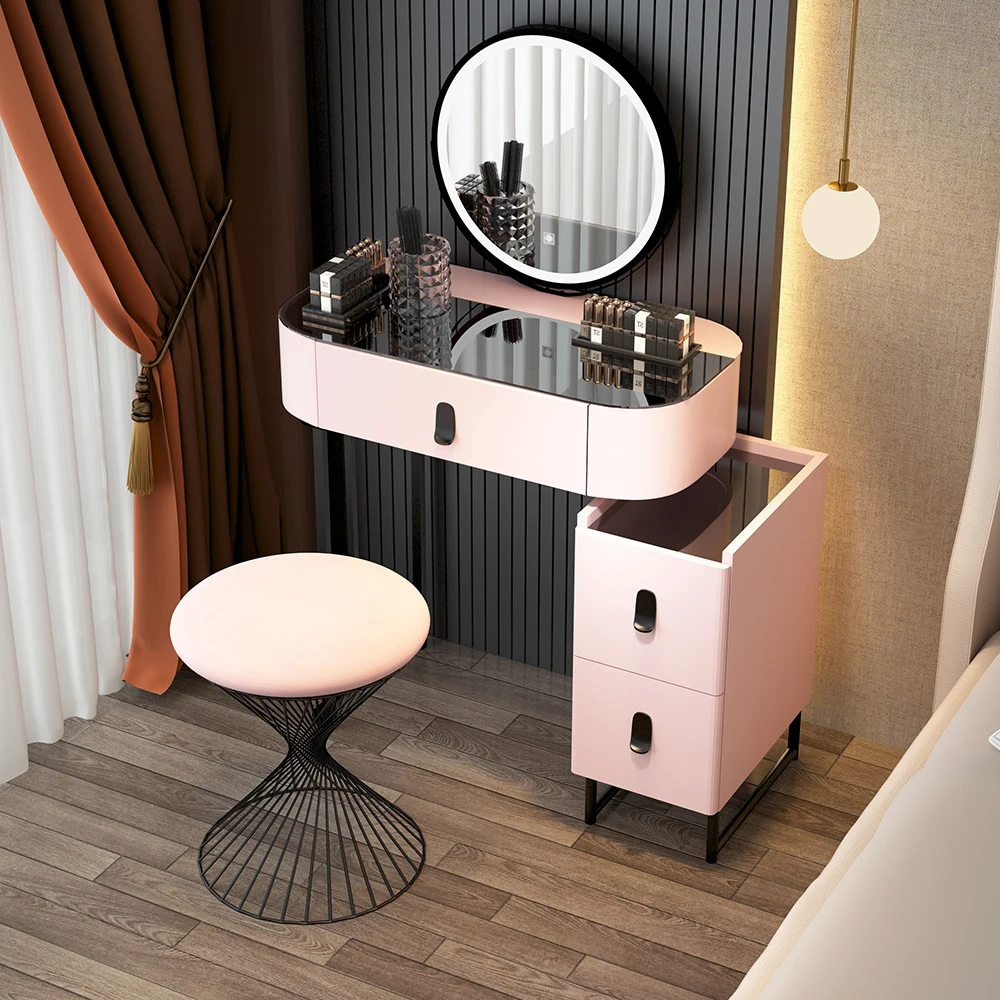 

Storage Luxury Dressing Table Drawer Nordic Style Makeup Modern Dressing Table Bedroom Multifunctional Meubles De Chambre Decor