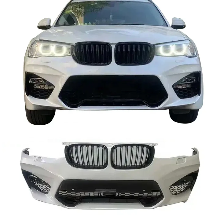 Hot selling PU Material Car Bumpers Front Bumper For X3 X4 F25 F26 2014- Upgrade X3M X4M Car Bodykitcustom