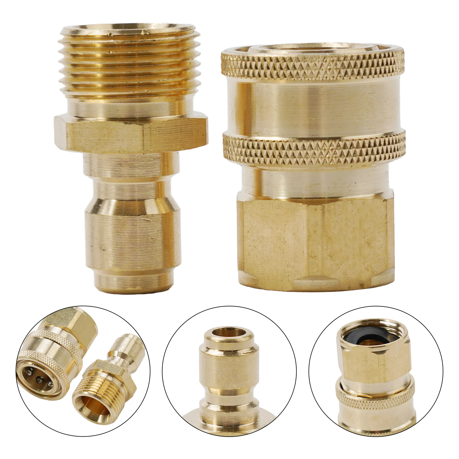 

3/8 M22 Adapter For High Pressure Washer Spout Kit Quick Connect Kit Male Female Adaptor Pressure Washer Connector