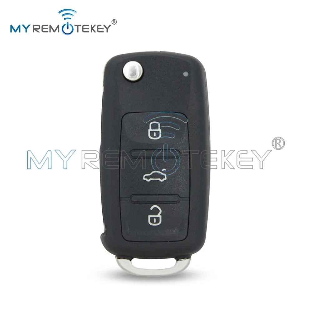 REMTEKEY Remote key shell 2 button HU66 blade with Pin hole for VW Golf Jetta Passat Tiguan Polo Beetle 5K0 837 202 AD
