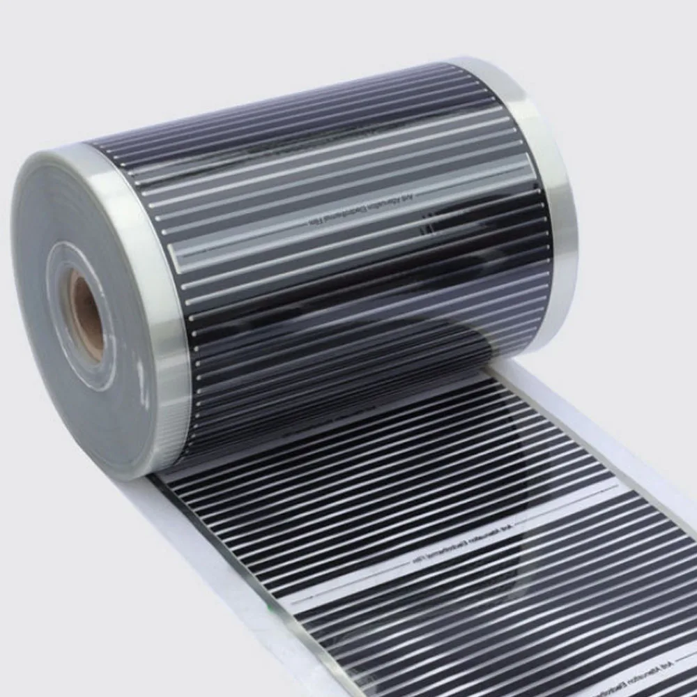 Graphene Electrothermal Film Electric Heating PTC Heating-Sheet 12/24/36/220V 140/240/640w/m2 Width12/20/33/43/50ＣＭ All Size