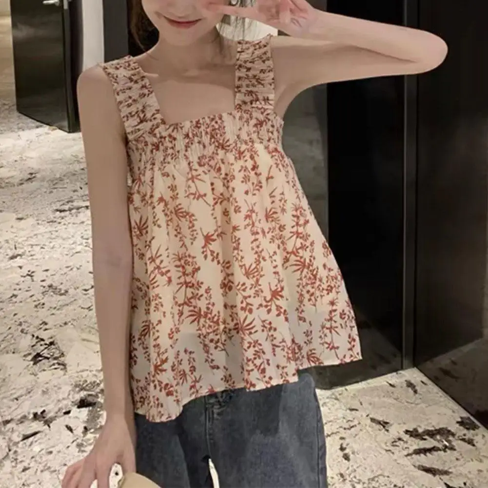 

Чистый Desire Sle цветочный маленький Cami женский летний Gyaru уменьшающий возраст красивая кукла сексуальная рубашка R4Q2