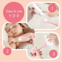 Y4UD Baby Butt Care Spatula Silicone Diaper Cream Scrapping Brush Portable Scraping