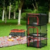 4 Layer Foldable Net Drying Outdoor Camping Clothes Food Drying Net Saving Rack Space Bracket 4-corner Storage Hanging Mesh Net 1