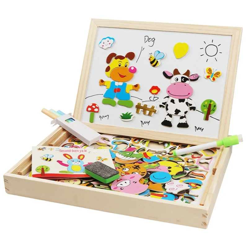 Montessori Baby Sketchpad Magnetic Collage Boy Early Childhood Toy Children Drawing Game Girl 3 Years 5 Holiday Gift Birthday 3