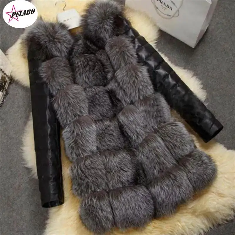 

PULABO Thick Parka Women Coats Luxurious Large Fur Collar Hooded Coat Warm Fox Fur Liner Parkas Long Winter Jacket Top Quality