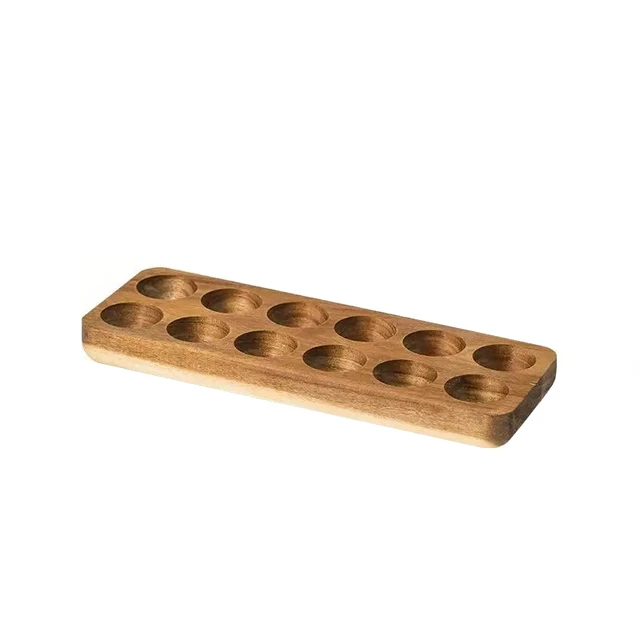 Bandeja de madera maciza para guardar huevos, moderna y sencilla, accesorio para el hogar, estante de almacenamiento, herramienta de cocina para refrigerador, bandeja para huevos a prueba de moho - Image 6