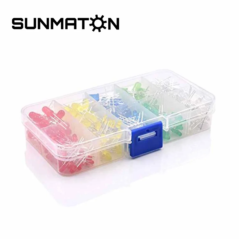 

5mm 3mm Red Yellow Green White Blue LED Light Sorting Box Kit