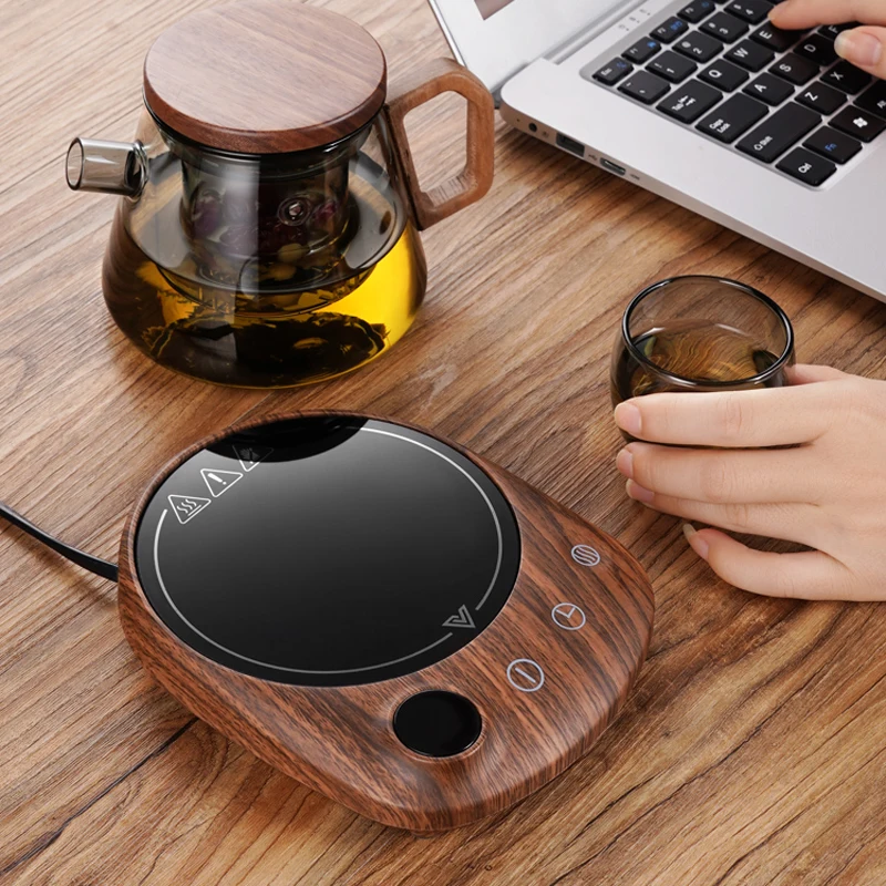 200W Cup Heater Coffee Mug Warmer 100°C Tea Stove Electric Hot Plate Warmer Coaster 5 Gear Coffee Milk Tea Heating Pad 220V 2