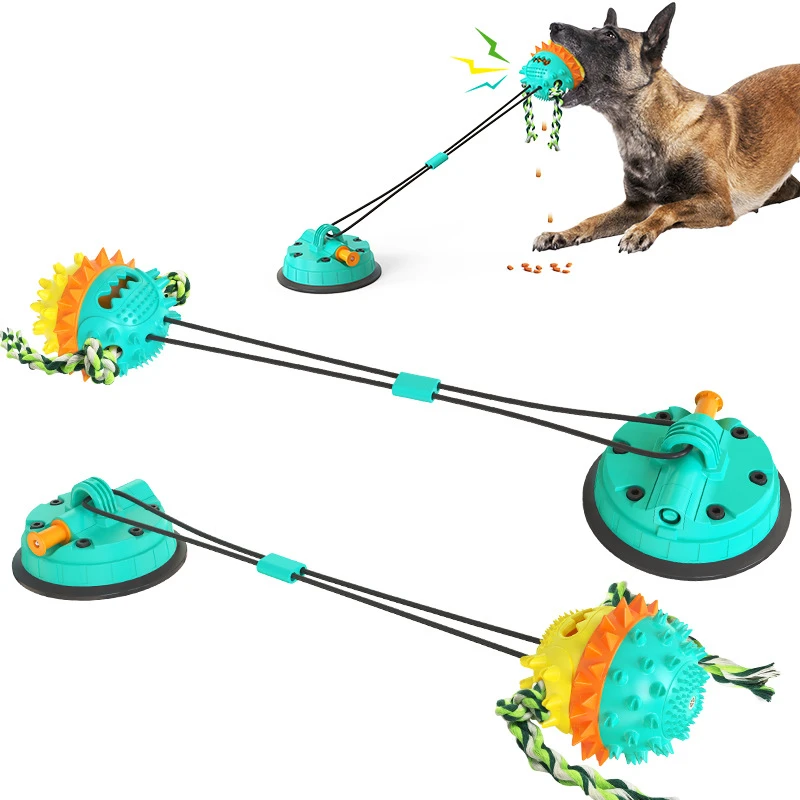 Self Playing Dog Toy With Elastic Rope Interactive Suction Cup Dog Chew