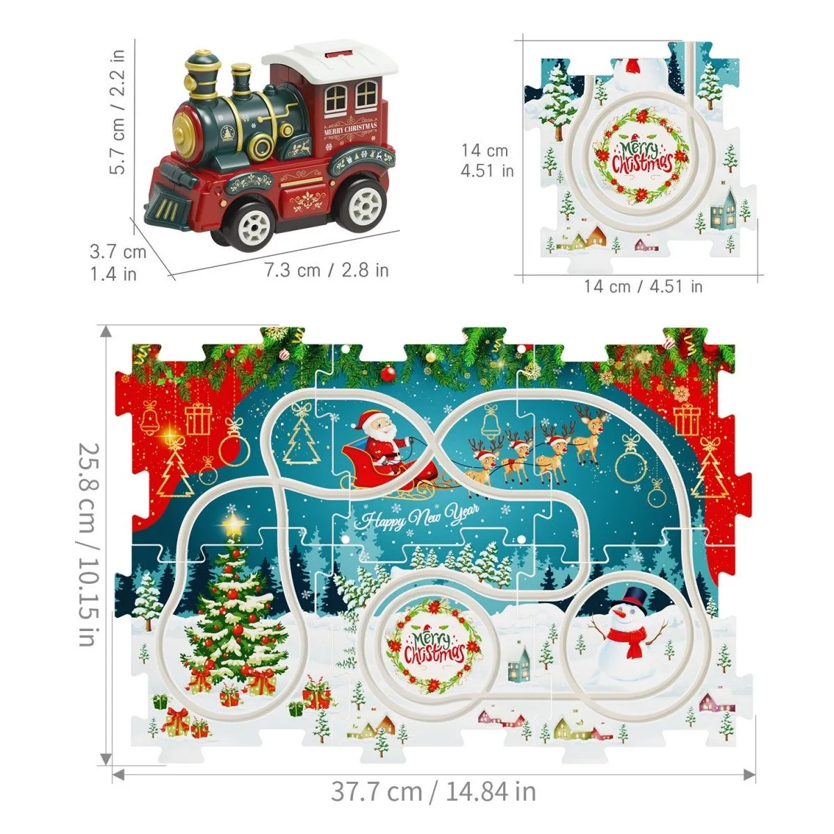 construction track car toy car puzzle DIY toys mini plastic jigsaw puzzle children track train cars