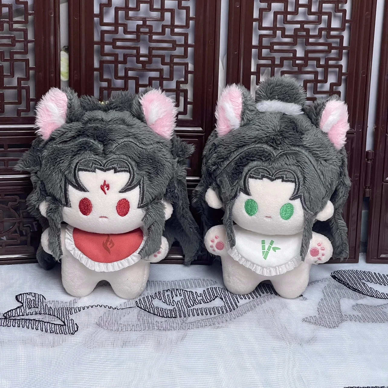 Anime Scum Villain Self Saving System Lou Binghe Shen Qingqiu 10cm Soft Stuffed Plush Toys Pendant Keychain a5618 Birthday Gift