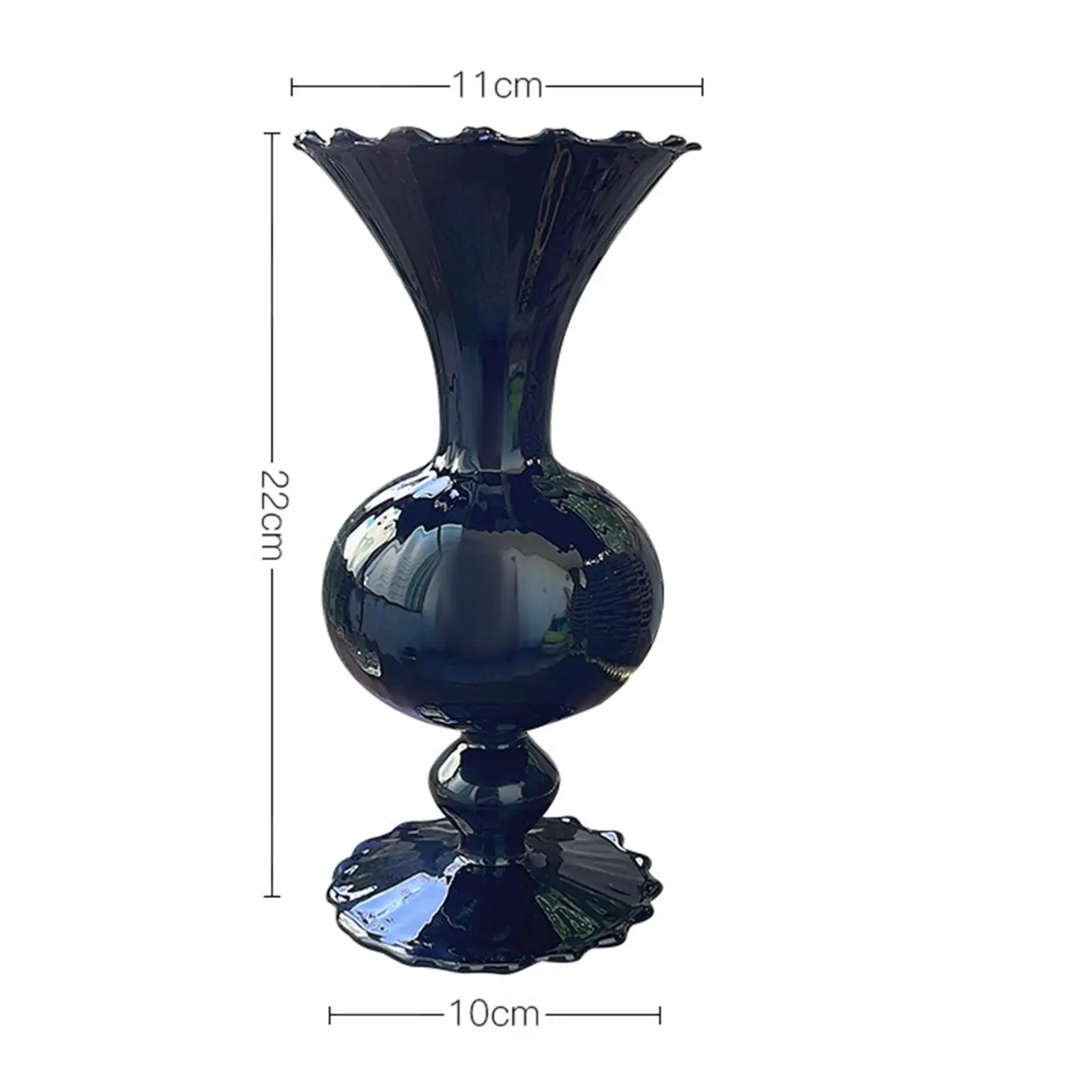 Glass Flower Vase Elegant Vintage Minimalist Aesthetic Decorative Table Vase for