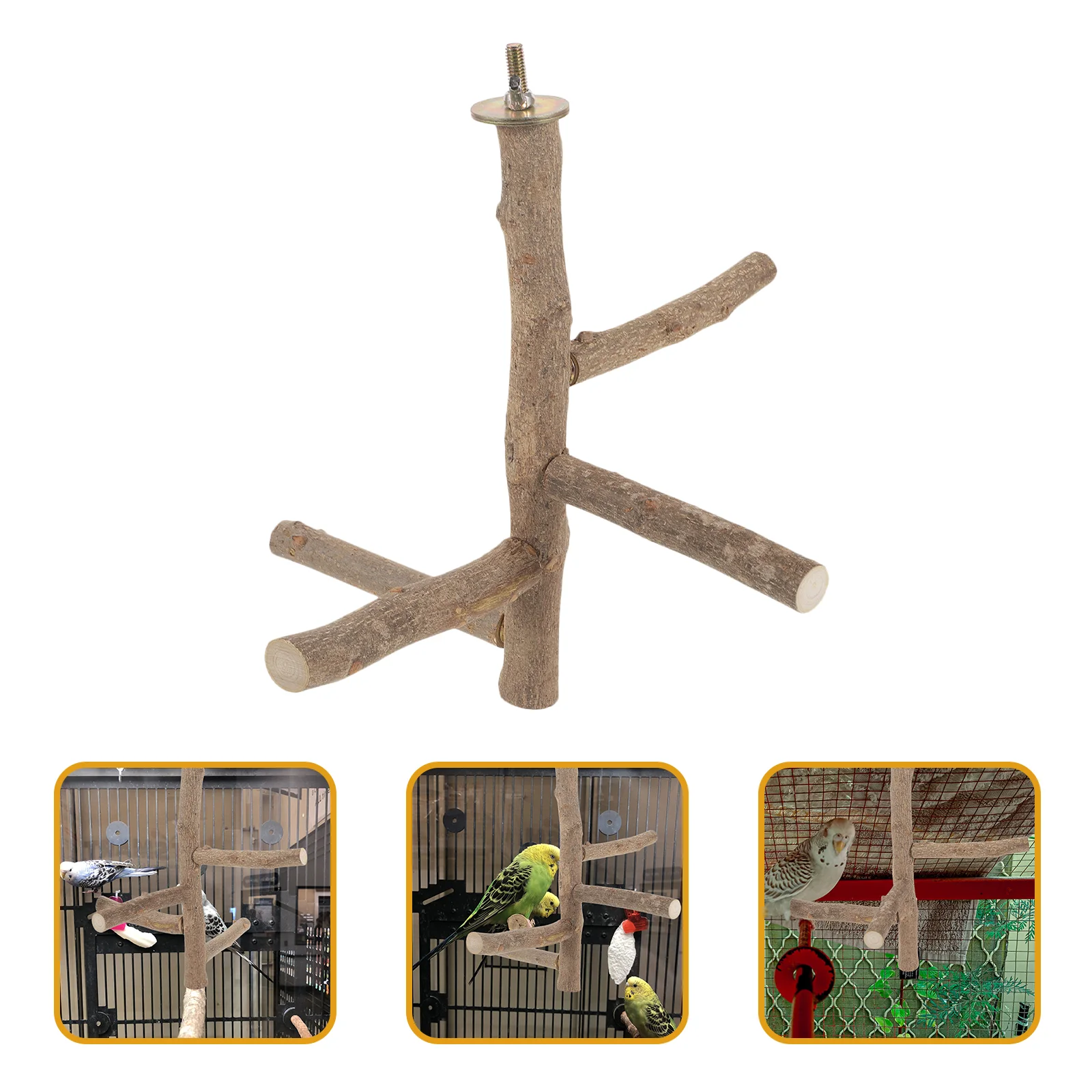 

Pepper Wood Pole Wooden Toys Bird Cage Accessories Perches For Parrot Parakeet Stand