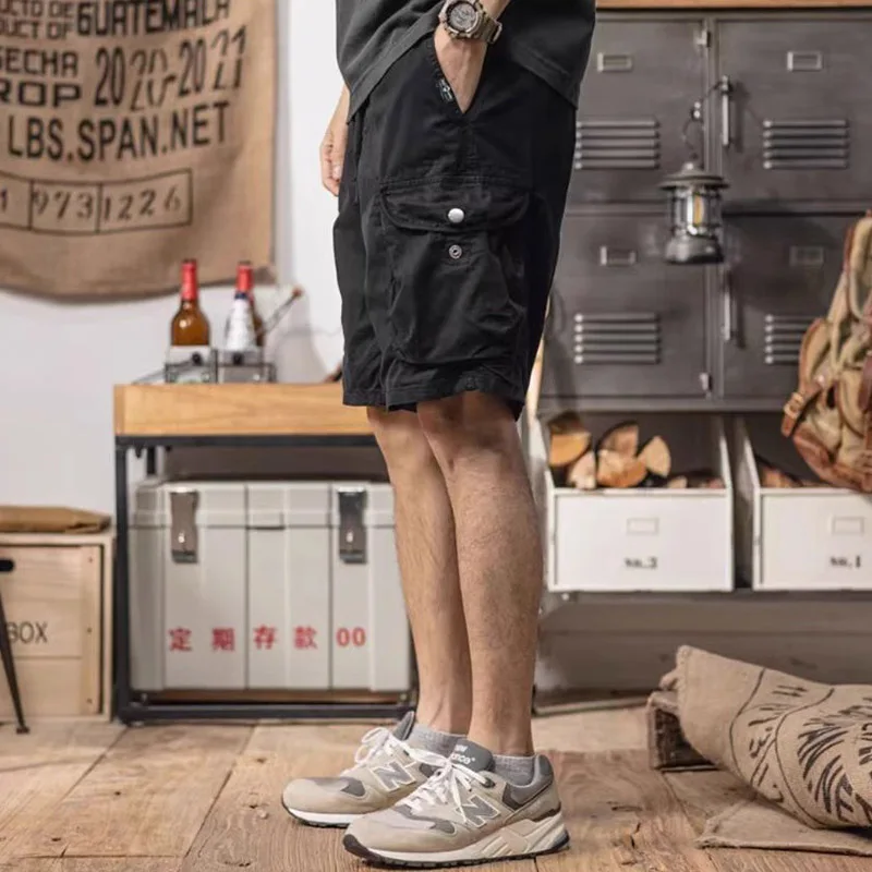 2024 New Summer Fashion Work Shorts American Casual Men's High Quality Vacation Travel Loose And Comfortable Straight Shorts