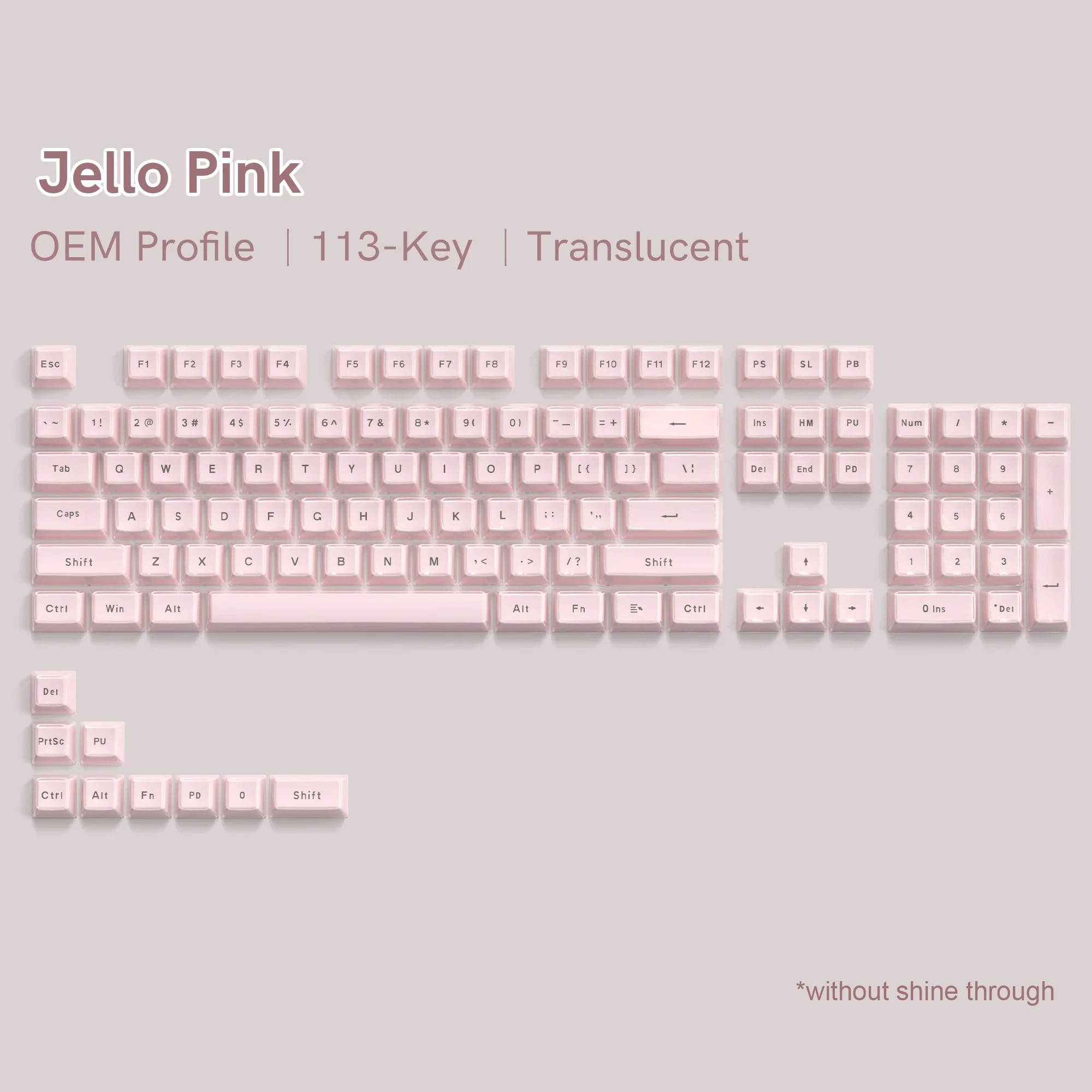 Pink Jello Crystal Translucent Keycap